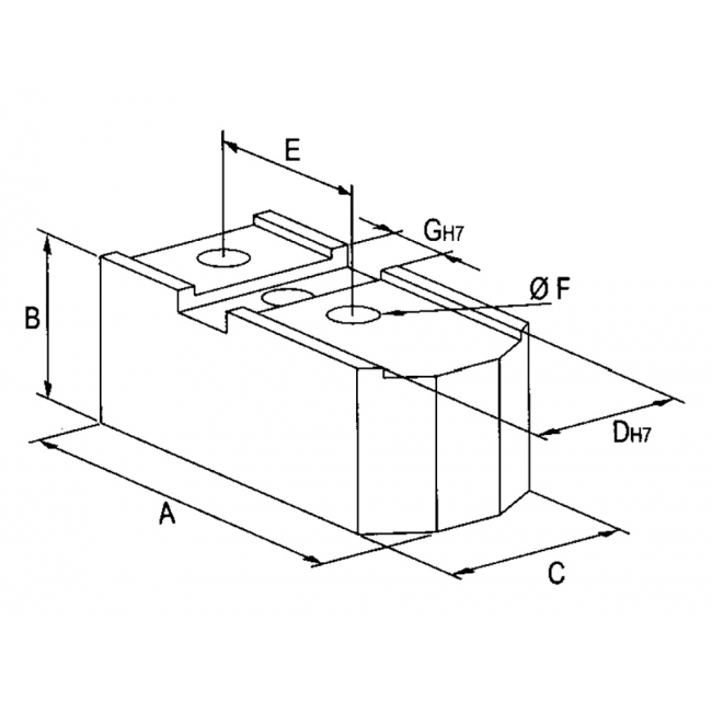 Pneumatic hydraulic wedge type