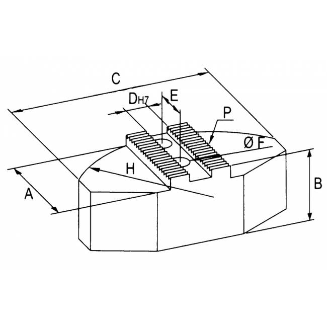 Winder jaws in aluminium and steel